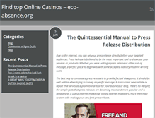 Tablet Screenshot of eco-absence.org